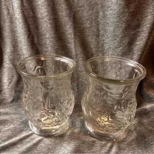 Princess House Clear Crystal Candle Holders set of 2
